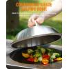 image:imageHOMENOTE Griddle Accessories for Blackstone Commercial Grade 12 Inch Heavy Duty Melting Dome with Rectangle Cast Iron Smash Burger Press Perfect for Flat Top Hibachi Grill Indoor OutdoorDomeRound Press Cast Iron
