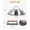 image:imageHOMENOTE Griddle Accessories for Blackstone Commercial Grade 12 Inch Heavy Duty Melting Dome with Rectangle Cast Iron Smash Burger Press Perfect for Flat Top Hibachi Grill Indoor OutdoorDomeRound Press Cast Iron