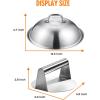 image:imageHOMENOTE Griddle Accessories for Blackstone Commercial Grade 12 Inch Heavy Duty Melting Dome with Rectangle Cast Iron Smash Burger Press Perfect for Flat Top Hibachi Grill Indoor OutdoorDomeRound PressStainless Steel