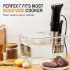 image:imageHOMENOTE Sous Vide Container 12 Quart with Universal Collapsible Hinged LidSous Vide Accessories Kit BPA FreeCompatible with Anova and Most Sous Vide CookersContainer  without accessories