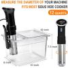 image:imageHOMENOTE Sous Vide Container 12 Quart with Universal Collapsible Hinged LidSous Vide Accessories Kit BPA FreeCompatible with Anova and Most Sous Vide CookersContainer  with sous vide rack and sleeve
