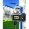 image:imagehomenote Automatic Misting Cooling System with Timer 46FT Misting Line 10 Brass Nozzles and 34 Brass Adapter for Patio Cooling and Garden Watering