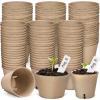 image:imagehomenote Peat Pots 120 Pcs 315 Inch Seed Starting Pots with Drainage Holes Round Nursery Plants Pots with Bonus 20 Plant Labels120