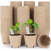 image:imagehomenote Peat Pots 120 Pcs 315 Inch Seed Starting Pots with Drainage Holes Round Nursery Plants Pots with Bonus 20 Plant Labels120