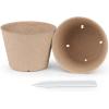 image:imagehomenote Peat Pots 120 Pcs 315 Inch Seed Starting Pots with Drainage Holes Round Nursery Plants Pots with Bonus 20 Plant Labels30