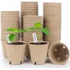 image:imagehomenote Peat Pots 120 Pcs 315 Inch Seed Starting Pots with Drainage Holes Round Nursery Plants Pots with Bonus 20 Plant Labels60