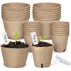 image:imagehomenote Peat Pots 120 Pcs 315 Inch Seed Starting Pots with Drainage Holes Round Nursery Plants Pots with Bonus 20 Plant Labels60