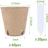 image:imagehomenote Peat Pots 120 Pcs 315 Inch Seed Starting Pots with Drainage Holes Round Nursery Plants Pots with Bonus 20 Plant Labels60