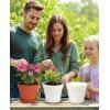 image:imagehomenote Pots for Plants 15 Pack 6 Inch Plastic Planters with Multiple Drainage Holes and TraysPlant Pots for All Home Garden Flowers Succulents WhiteWhite  Terra Cotta16 Pcs
