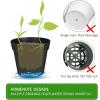 image:imagehomenote Pots for Plants 15 Pack 6 Inch Plastic Planters with Multiple Drainage Holes and TraysPlant Pots for All Home Garden Flowers Succulents WhiteWhite  Black16 Pcs