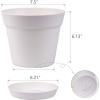 image:imagehomenote Pots for Plants 15 Pack 6 Inch Plastic Planters with Multiple Drainage Holes and TraysPlant Pots for All Home Garden Flowers Succulents WhiteWhite8 Pcs