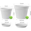 image:imagehomenote Pots for Plants 15 Pack 6 Inch Plastic Planters with Multiple Drainage Holes and TraysPlant Pots for All Home Garden Flowers Succulents WhiteWhite10 Pcs