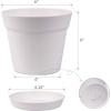 image:imagehomenote Pots for Plants 15 Pack 6 Inch Plastic Planters with Multiple Drainage Holes and TraysPlant Pots for All Home Garden Flowers Succulents WhiteWhite15 Pcs