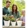 image:imagehomenote Pots for Plants 15 Pack 6 Inch Plastic Planters with Multiple Drainage Holes and TraysPlant Pots for All Home Garden Flowers Succulents WhiteWhite10 Pcs