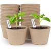 image:imagehomenote Peat Pots 120 Pcs 315 Inch Seed Starting Pots with Drainage Holes Round Nursery Plants Pots with Bonus 20 Plant Labels30