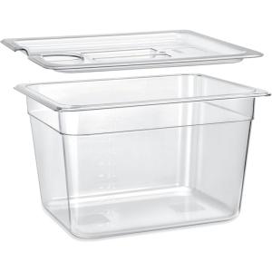 image:imageHOMENOTE Large Sous Vide Container 26 Quarts with LidComplete Sous Vide Accessories Kit BPA FreeCompatible with Anova and Most Sous Vide CookersComes with 2 Sous Vide Racks and Insulating SleeveSous Vide Containerwithout accessories