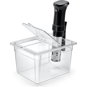 image:imageHOMENOTE Sous Vide Container 12 Quart with Universal Collapsible Hinged LidSous Vide Accessories Kit BPA FreeCompatible with Anova and Most Sous Vide CookersContainer  without accessories