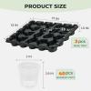 image:imagehomenote 4 Inch Seed Starting Trays with Clear Nursery Pots 2Pack 20Cell Seedling Starter Trays amp 4 Nursery Pots 40 Pcs with Drainage Plant Starter Germination Trays for Indoor Outdoor Growing3 Inch