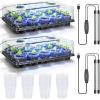 image:imagehomenote 4 Inch Seed Starting Trays with Clear Nursery Pots 2Pack 20Cell Seedling Starter Trays amp 4 Nursery Pots 40 Pcs with Drainage Plant Starter Germination Trays for Indoor Outdoor Growing3 Inch