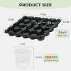 image:imagehomenote 4 Inch Seed Starting Trays with Clear Nursery Pots 2Pack 20Cell Seedling Starter Trays amp 4 Nursery Pots 40 Pcs with Drainage Plant Starter Germination Trays for Indoor Outdoor Growing3 Inch