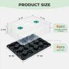 image:imagehomenote 4 Inch Seed Starting Trays with Clear Nursery Pots 2Pack 20Cell Seedling Starter Trays amp 4 Nursery Pots 40 Pcs with Drainage Plant Starter Germination Trays for Indoor Outdoor Growing3 Inch