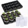 image:imagehomenote 4 Inch Seed Starting Trays with Clear Nursery Pots 2Pack 20Cell Seedling Starter Trays amp 4 Nursery Pots 40 Pcs with Drainage Plant Starter Germination Trays for Indoor Outdoor Growing4 Inch