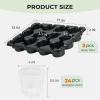 image:imagehomenote 4 Inch Seed Starting Trays with Clear Nursery Pots 2Pack 20Cell Seedling Starter Trays amp 4 Nursery Pots 40 Pcs with Drainage Plant Starter Germination Trays for Indoor Outdoor Growing4 Inch