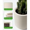 image:imagehomenote Flower Pots 13210585 InchLarge Plant Pots Indoor with DrainagePlastic Pots for PlantsGarden Pots for OutdoorLarge Planters for Indoor PlantsBig Plastic PlanterWhite3 PcsStyle 23 Pcs