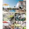 image:imagehomenote Misting Cooling System 59FT 18M Misting Line  16 Brass Mist Nozzles  Brass Adapter34 Misters for Outside Patio Cooling Garden Greenhouse Watering