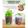 image:imagehomenote Nursery Pots 30 Pack345 Inch Plant Pot for Planting Clear Nursery Pots for PlantPlastic Seedling with Drainage Holes Seed Starter Flower High Transparency 20 Labels Excellent HardnessTransparencyno Lid