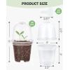 image:imagehomenote Nursery Pots 30 Pack345 Inch Plant Pot for Planting Clear Nursery Pots for PlantPlastic Seedling with Drainage Holes Seed Starter Flower High Transparency 20 Labels Excellent HardnessTransparencywith Lid