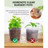 image:imagehomenote Nursery Pots 30 Pack345 Inch Plant Pot for Planting Clear Nursery Pots for PlantPlastic Seedling with Drainage Holes Seed Starter Flower High Transparency 20 Labels Excellent HardnessTransparencyno Lid