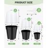 image:imagehomenote Nursery Pots 30 Pack345 Inch Plant Pot for Planting Clear Nursery Pots for PlantPlastic Seedling with Drainage Holes Seed Starter Flower High Transparency 20 Labels Excellent HardnessBlackwith Lid