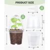 image:imagehomenote Nursery Pots 30 Pack345 Inch Plant Pot for Planting Clear Nursery Pots for PlantPlastic Seedling with Drainage Holes Seed Starter Flower High Transparency 20 Labels Excellent HardnessTransparencywith Lid