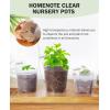 image:imagehomenote Nursery Pots 30 Pack345 Inch Plant Pot for Planting Clear Nursery Pots for PlantPlastic Seedling with Drainage Holes Seed Starter Flower High Transparency 20 Labels Excellent HardnessClear