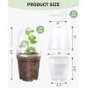 image:imagehomenote Nursery Pots 30 Pack345 Inch Plant Pot for Planting Clear Nursery Pots for PlantPlastic Seedling with Drainage Holes Seed Starter Flower High Transparency 20 Labels Excellent HardnessTransparencywith Lid