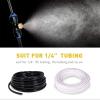 image:imageHOMENOTE 10 Pack Brass Misting Nozzles for Outdoor Cooling System Mister Replacement Nozzles Tee and Plugs for 14 Tubing Misting System Accessories for Patio Garden GreenhouseBlack