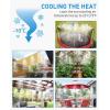 image:imageHOMENOTE Misting Cooling System 263FT 8M Misting Line  7 Brass Mist Nozzles  Brass Adapter34 Misters for Outside Patio Cooling Garden Greenhouse Watering