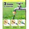 image:imageHOMENOTE US Standard Faucet Adapter 34 to 14 Hose Adapter Convert 34 Female Hose Thread Bib to 14 Tubing 2 Brass Adapters with 4 Washers