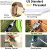 image:imageHOMENOTE US Standard Faucet Adapter 34 to 14 Hose Adapter Convert 34 Female Hose Thread Bib to 14 Tubing 2 Brass Adapters with 4 Washers