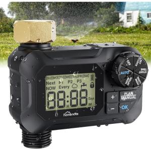 image:imageHOMENOTE Sprinkler Timer Water Timer for Garden Hose Programmable with Rain DelayManualAutomatic Watering System 1 Outlet Brass Swivel IP65 Waterproof