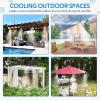image:imagehomenote Misting Cooling System 75FT 23M Misting Line  28 Brass Mist Nozzles  Brass Adapter34 Outdoor Mister for Patio Backyard Garden Greenhouse Watering59FT  18M