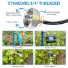 image:imagehomenote Misting Cooling System 75FT 23M Misting Line  28 Brass Mist Nozzles  Brass Adapter34 Outdoor Mister for Patio Backyard Garden Greenhouse Watering42FT  13M