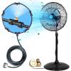 image:imagehomenote Misting Fan Kit for Outside Cooling 164FT Misting Line 5 Brass Nozzles 34 Brass Adapter Outdoor Mister System for Patio Backyard Cooling amp Poolside Relaxation
