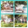 image:imageHOMENOTE Standing Misting Cooling System with Fillable Base 262FT Water Line Adjustable Height Standing Mister for Outside Patio Cooling Pool Tanning Garden Greenhouse Watering WhiteWhite
