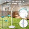 image:imageHOMENOTE Standing Misting Cooling System with Fillable Base 262FT Water Line Adjustable Height Standing Mister for Outside Patio Cooling Pool Tanning Garden Greenhouse Watering WhiteWhite