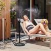 image:imageHOMENOTE Standing Misting Cooling System with Fillable Base 262FT Water Line Adjustable Height Standing Mister for Outside Patio Cooling Pool Tanning Garden Greenhouse Watering WhiteBlack