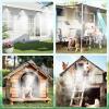 image:imageHOMENOTE Misting Cooling System with Timer 26FT Misting Hose7 Brass Nozzles34 Brass AdapterWater Timer with Mist Mode amp Irrigation Mode Outdoor Misters for Patio Cooling and Garden Watering26FT  8M