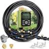 image:imageHOMENOTE Misting Cooling System with Timer 26FT Misting Hose7 Brass Nozzles34 Brass AdapterWater Timer with Mist Mode amp Irrigation Mode Outdoor Misters for Patio Cooling and Garden Watering59FT  18M