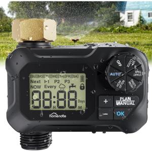 image:imageHOMENOTE Water Timer for Garden Hose Programmable Sprinkler Timer with Rain Delay Auto amp Manual Watering for Misting System Drip Irrigation Lawn Sprinkler Soaker Hose 1 Outlet